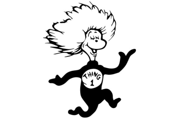 Whimsical Cartoon Character: A Playful and Charming Illustration of a Character with a Unique Hairstyle and a Message to Share