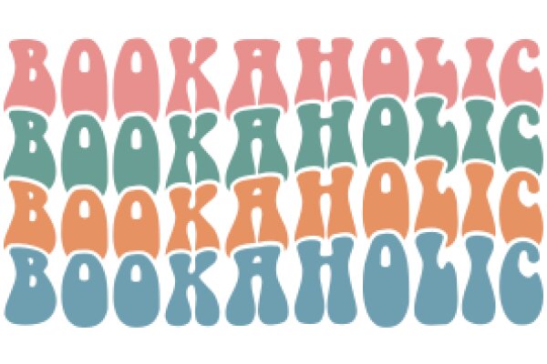 Vibrant Typographic Art: A Colorful Celebration of the Word 'Bookaholic'