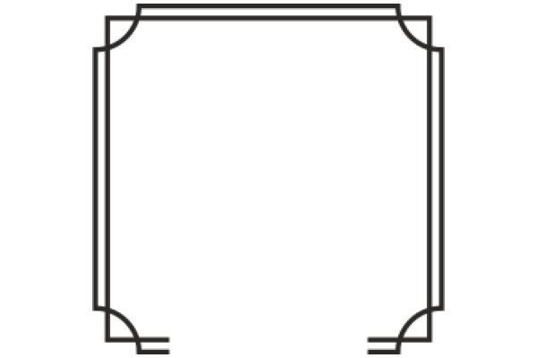 Simplistic Line Art: A Minimalist Design of a Rectangle with Curved Corners