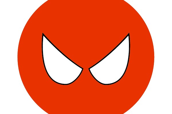 Eye-catching Symbol: A Vibrant Red Circle with White Eye-Shape Markings