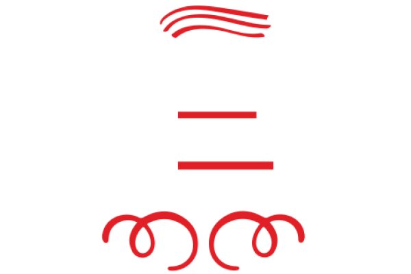 Simplistic Design: Red and White Symbols