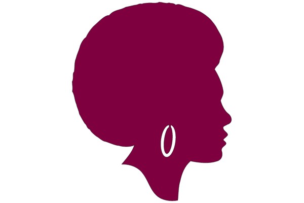 Silhouette of a Profiled Face with Earrings