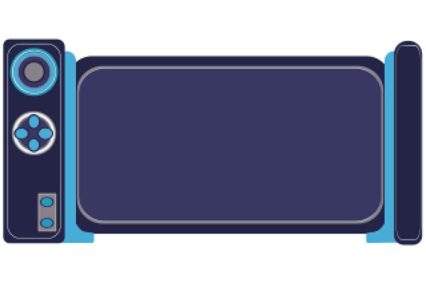 A Stylized Illustration of a Television Set with a Blue Screen and a Speaker on the Side