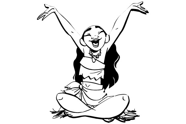 Yoga Pose with Elated Expression