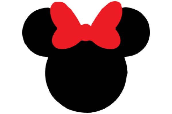 A Playful Take on a Classic Icon: Mickey Mouse's Ears with a Twist of Red