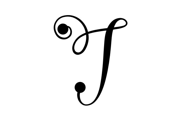 Elegant Script Initial 'T'