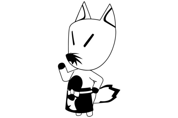 A Whimsical Cartoon of a Fox-like Character