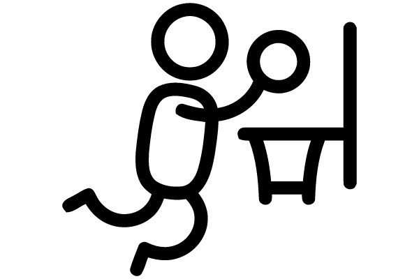 Person Drawing a Table and Chair