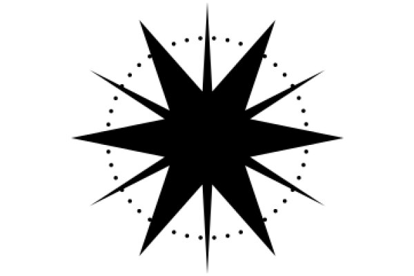 Stylized Starburst Design with Circular Dots