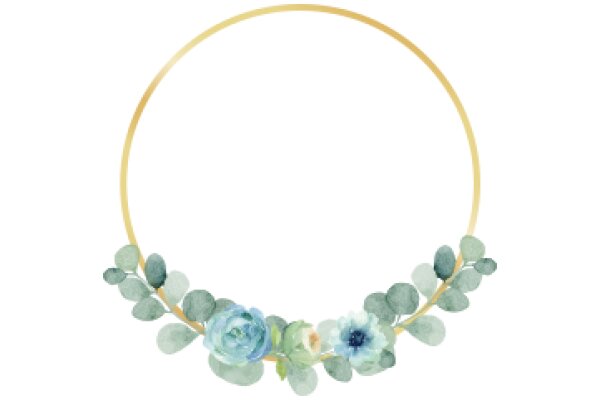 Elegant Floral Necklace with Watercolor Flowers and Leaves