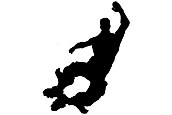 Silhouette of a Baseball Player in Action