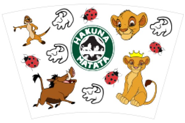 A Playful Display of Hakuna Matata: A Collection of Favorite Characters from Disney's The Lion King