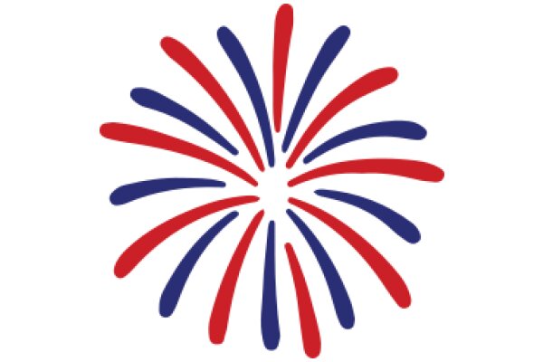 Vibrant Celebration: A Stylized Explosion of Red, White, and Blue