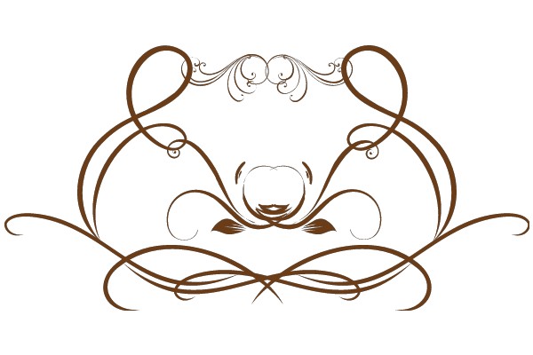 Artistic Abstract Design with Curved Lines and Shapes