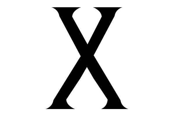 Bold Black X Symbol