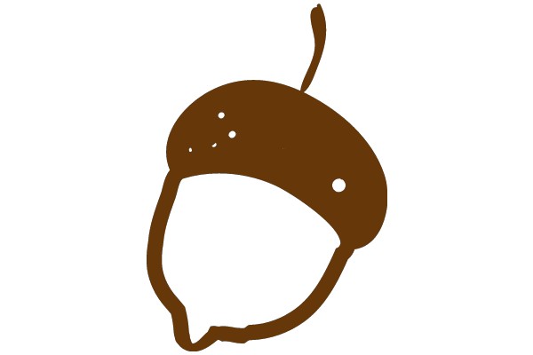 A Simple Brown Drawing on a White Background