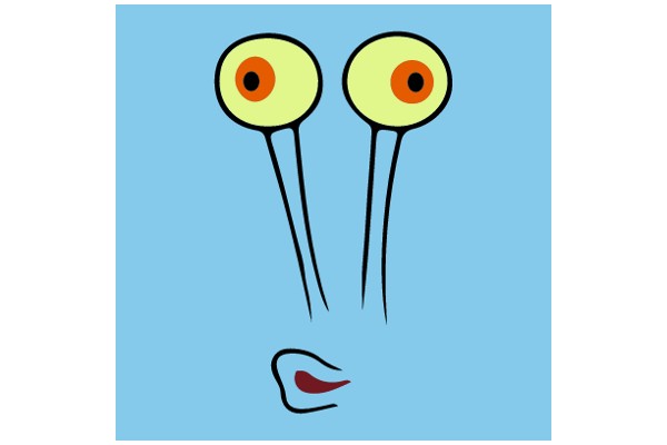 A Whimsical Illustration of an Eye and a Tongue