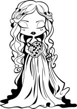 A Stylish Cartoon Character with a Flower Bouquet