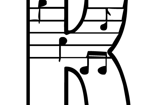 Musical Notes on a Letter 'R'