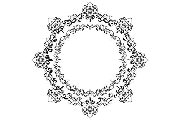 Ornate Vintage Circular Flourish Design