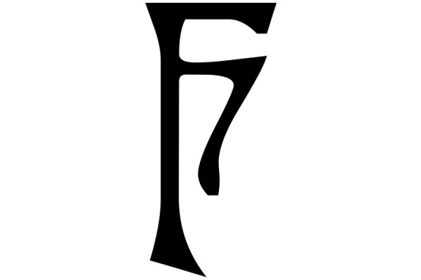 Stylized Letter F with a Curved Stem