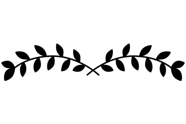 Stylized Artwork of a Branch with Leaves