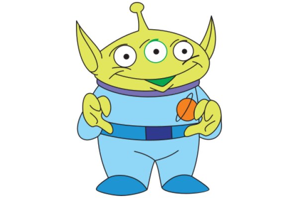An Alien's Delight: A Cartoon Character's Love for Basketball
