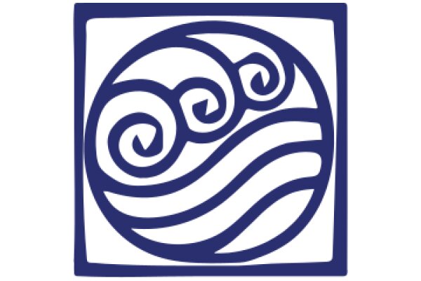 Stylized Blue Swirl Design