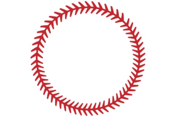 Red Baseball Stitch Art