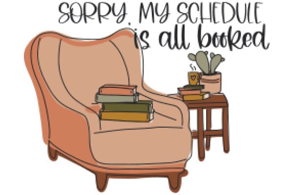 A Cozy Reading Nook: A Comfortable Chair, a Table of Books, and a Cup of Coffee - The Perfect Setup for a Relaxing Afternoon