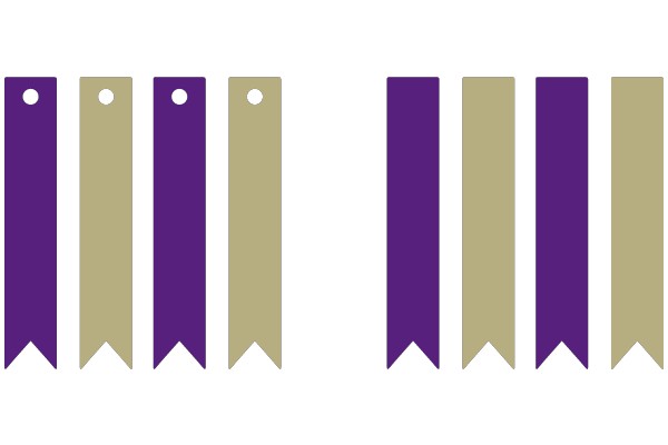 Bookmarks in Purple and Beige Colors