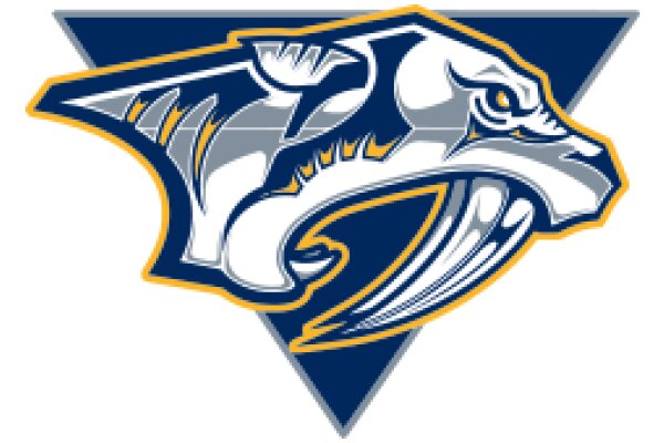 Stylized Sports Team Logo with Blue and Yellow Colors
