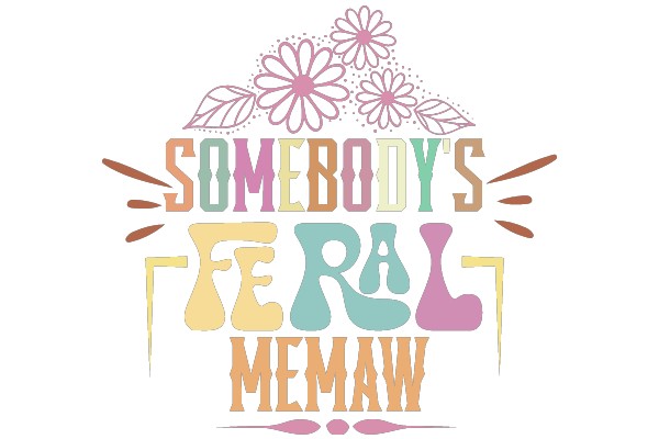 A Colorful and Creative Logo for a Floral-Inspired Brand: 'Somebody's Feral Mew'