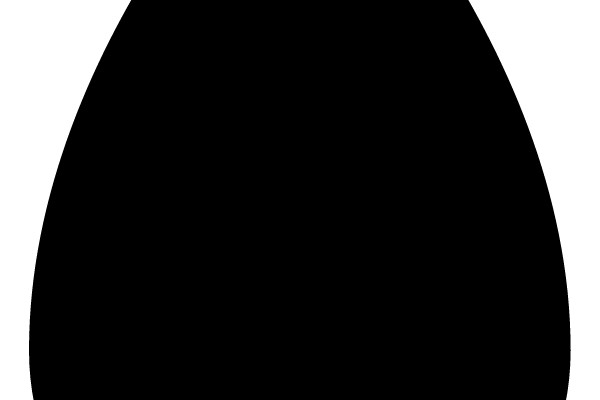 Black Teardrop with Hole