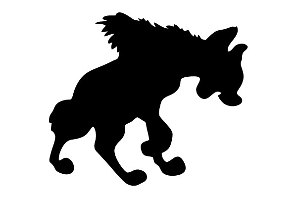 Silhouette of a Running Horse