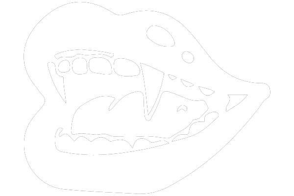 Vampire Silhouette: The Classic Fangs and Gaping Mouth of a Mythical Creature
