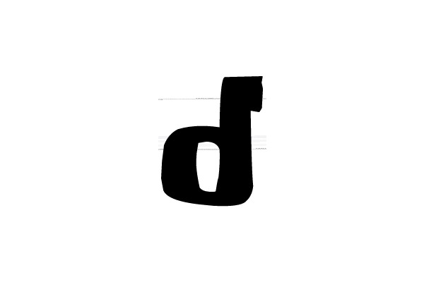 Simplified Black 'D'