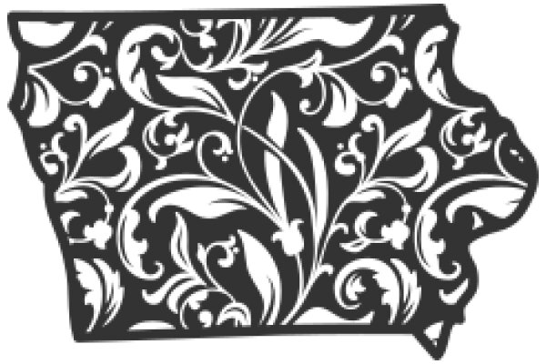 Stylized State Border with Floral Design