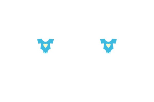 Two Blue Shirts with Yellow Hearts, Set Against a White Background