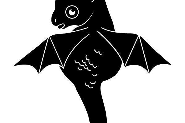 Monochrome Dragon Silhouette