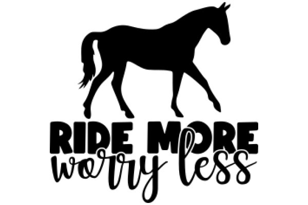 Ride More, Worry Less: A Silhouette of a Horse Encouraging a Stress-Free Life