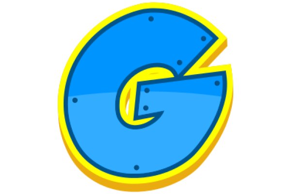 Vibrant Logo Design: A Colorful Letter G with a Yellow Outline