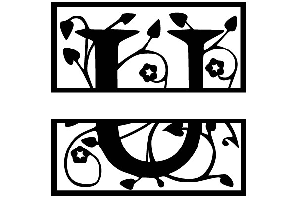 Art Nouveau Typography with Floral Motifs