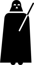 A Silhouette of Darth Vader with a Light Saber
