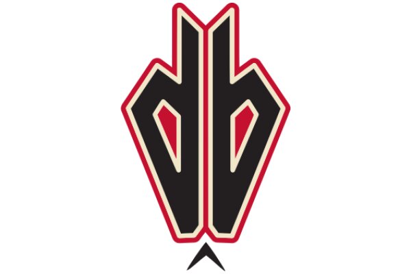 Stylized Letter 'D' with a Red Outline