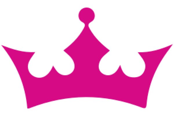 Vibrant Pink Crown with a Heart-Shaped Top