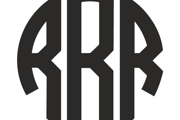 Stylized Black Logo with the Letter 'R' Prominently Displayed