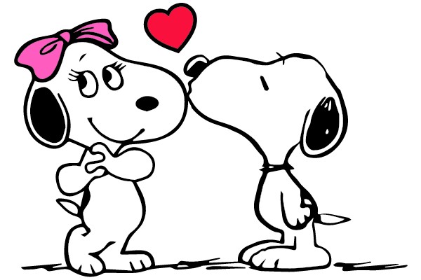 Affectionate Canine Kisses: A Moment of Love