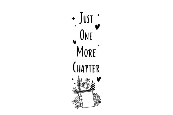 Just One More Chapter: A Book Cover with a Flowery and Heartfelt Design