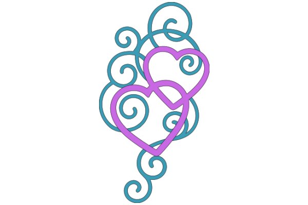 Vibrant Heart Design: A Colorful and Creative Artwork